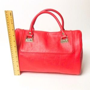 Red Faux Leather Purse - Express